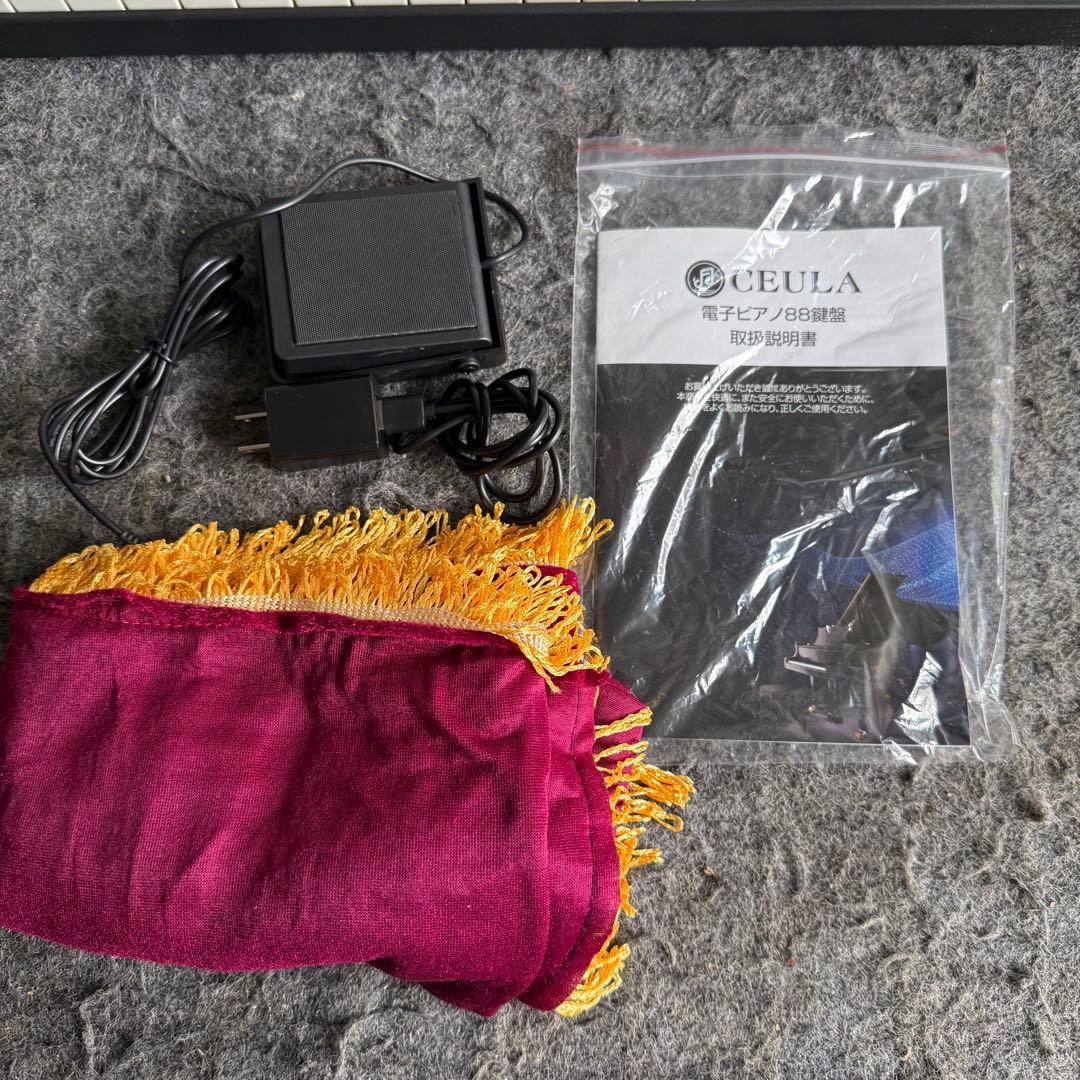 IL55激安✨ CEULA 電子ピアノ 88鍵盤 ホワイト キーボードピアノ