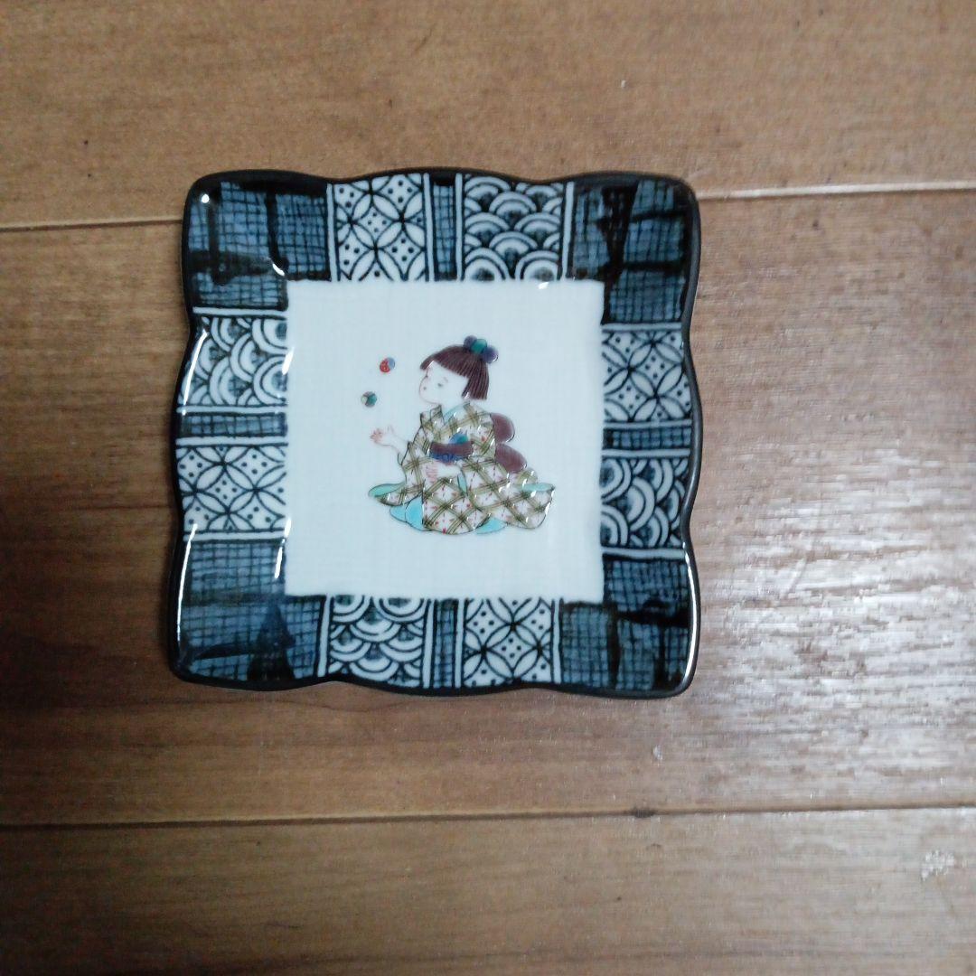 .580.九谷焼の銘々皿×５枚
