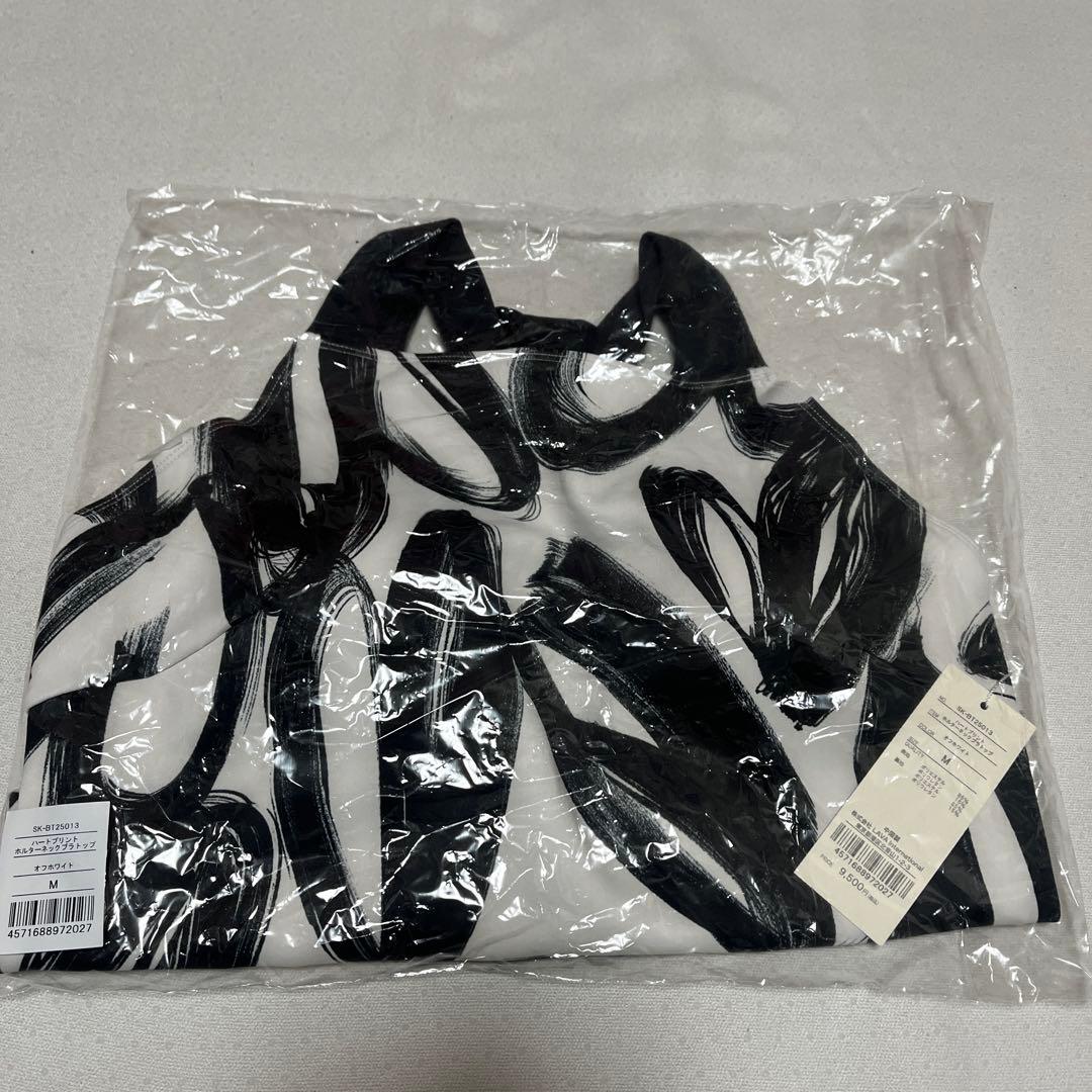 【新品・未使用】（SUKALA）ハートプリントホルターネックブラトップ　Mサイズ