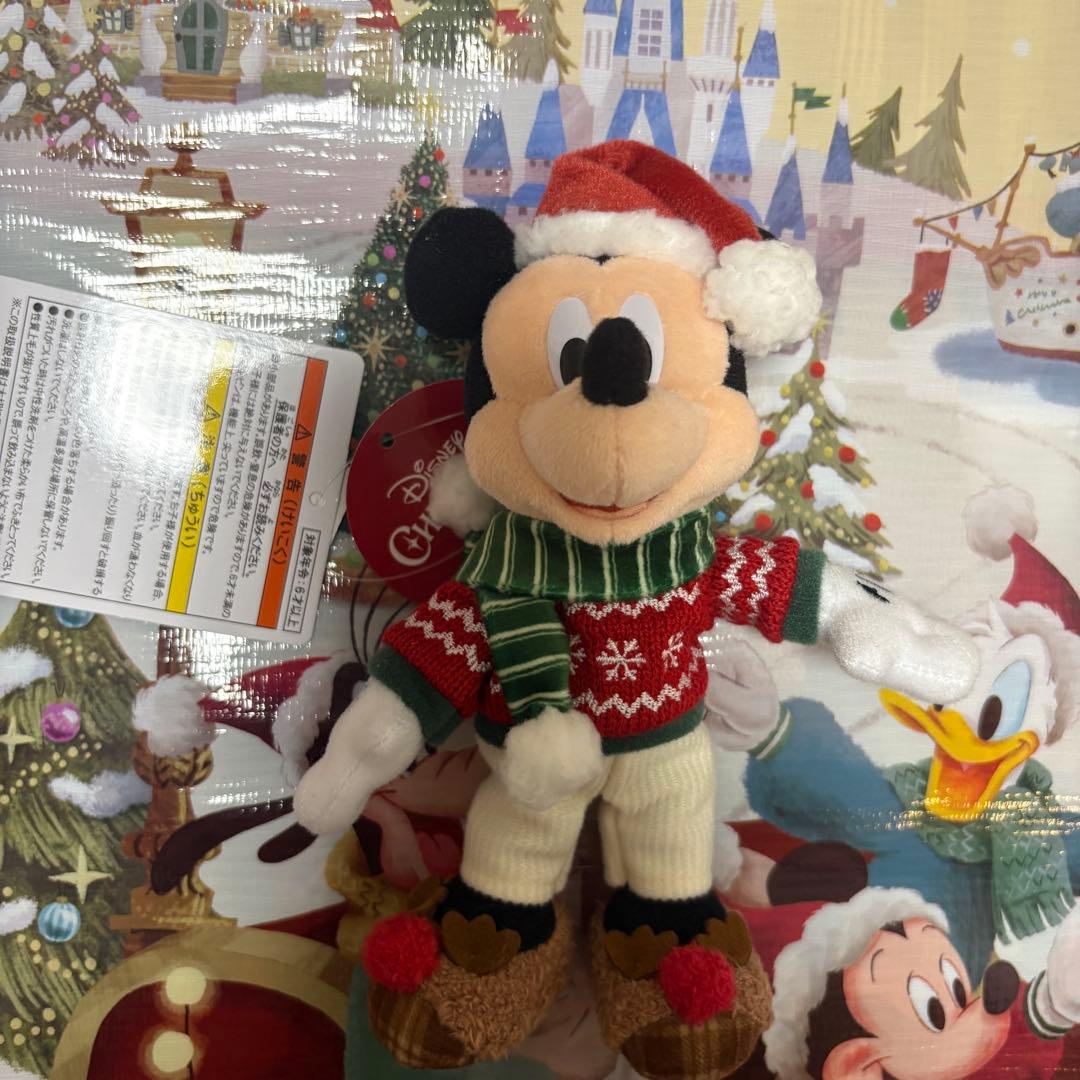 【完売品】ミッキー＆ミニー♡ぬいぐるみバッジ♡クリスマス♡2024