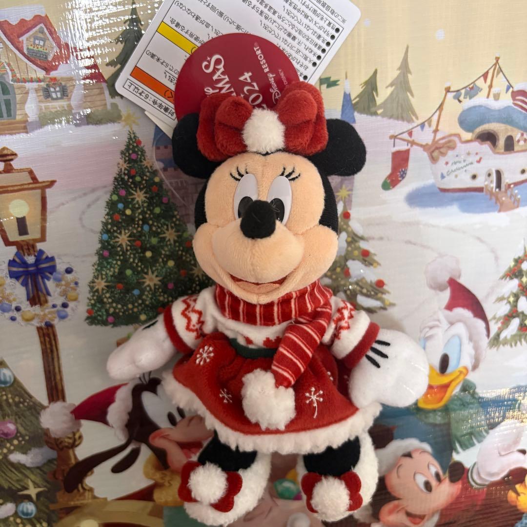 【完売品】ミッキー＆ミニー♡ぬいぐるみバッジ♡クリスマス♡2024