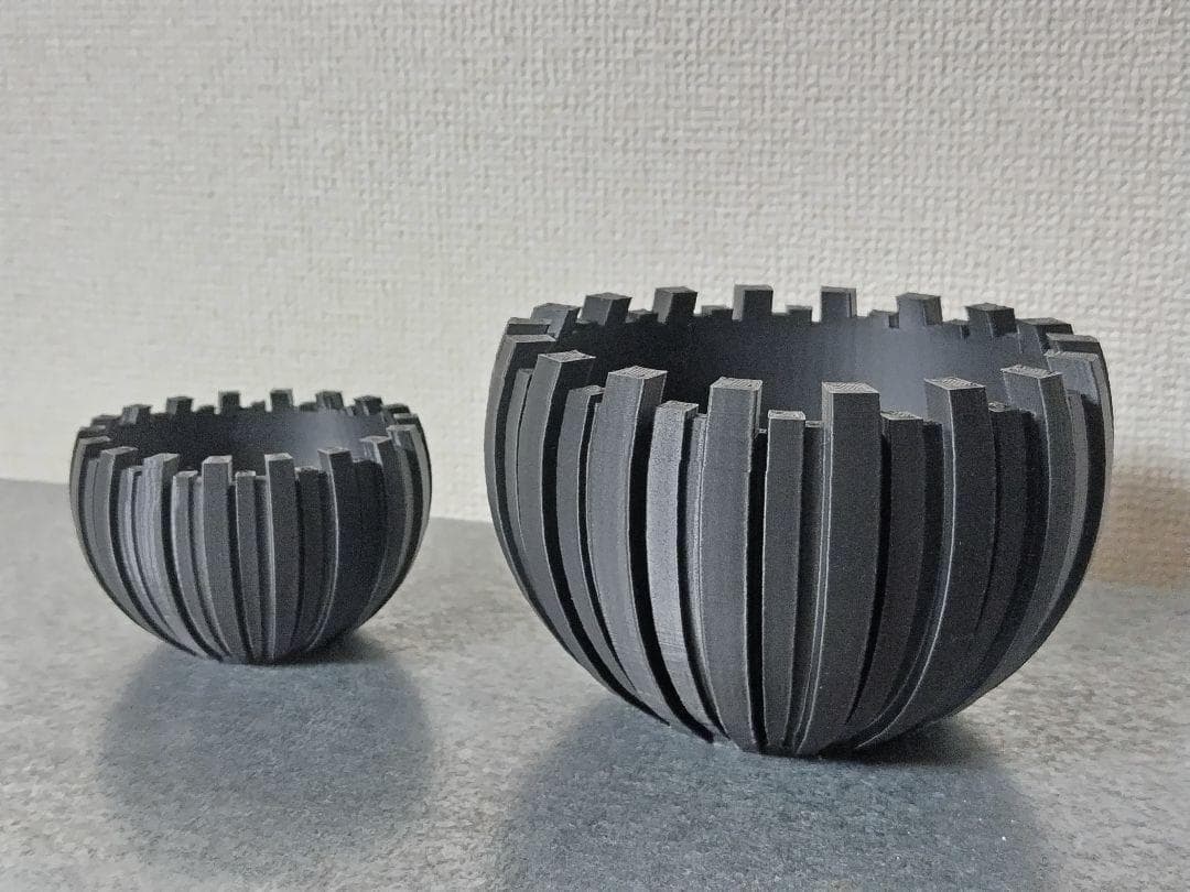 【メルカリ限定オリジナル鉢底ネット付】3Dプリンター鉢 5号 relief001
