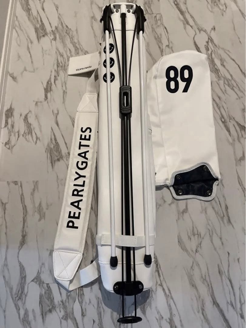 【新品未使用】PEARLY GATES ゴルフバッグ セルフキャディバッグ 白