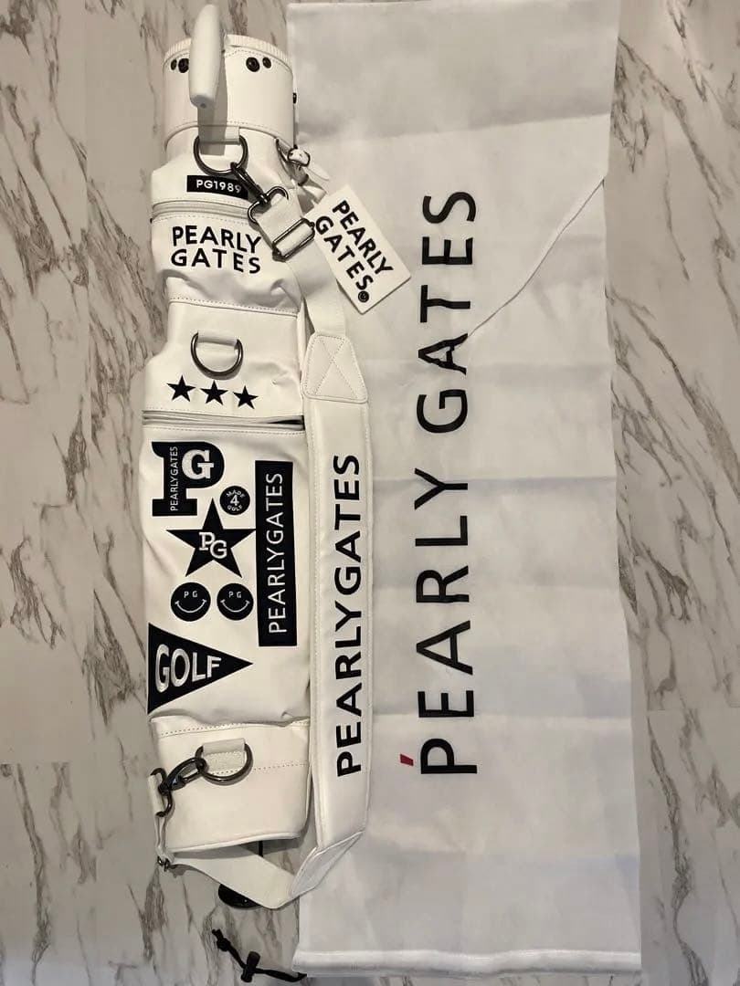 【新品未使用】PEARLY GATES ゴルフバッグ セルフキャディバッグ 白