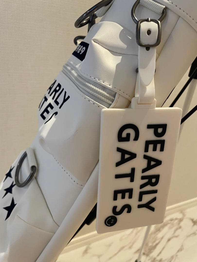 【新品未使用】PEARLY GATES ゴルフバッグ セルフキャディバッグ 白