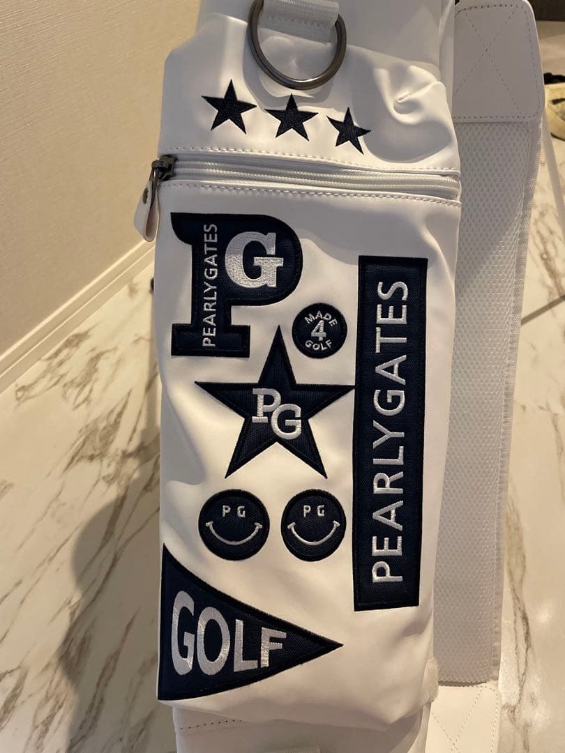 【新品未使用】PEARLY GATES ゴルフバッグ セルフキャディバッグ 白