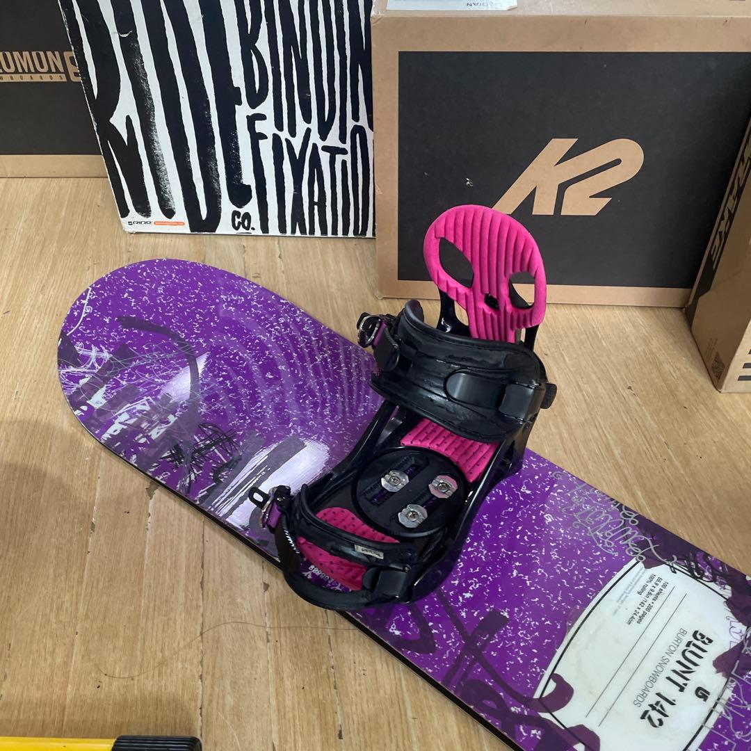 BURTON×K2　バートン　ワイドモデル　バインディング付スノーボードセット