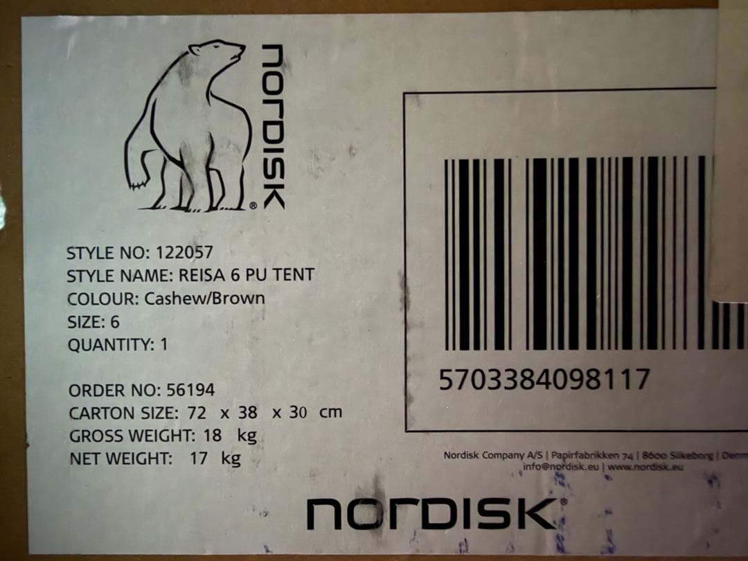 【新品未開封】ノルディスクレイサNORDISK Reisa 6 PU TENT