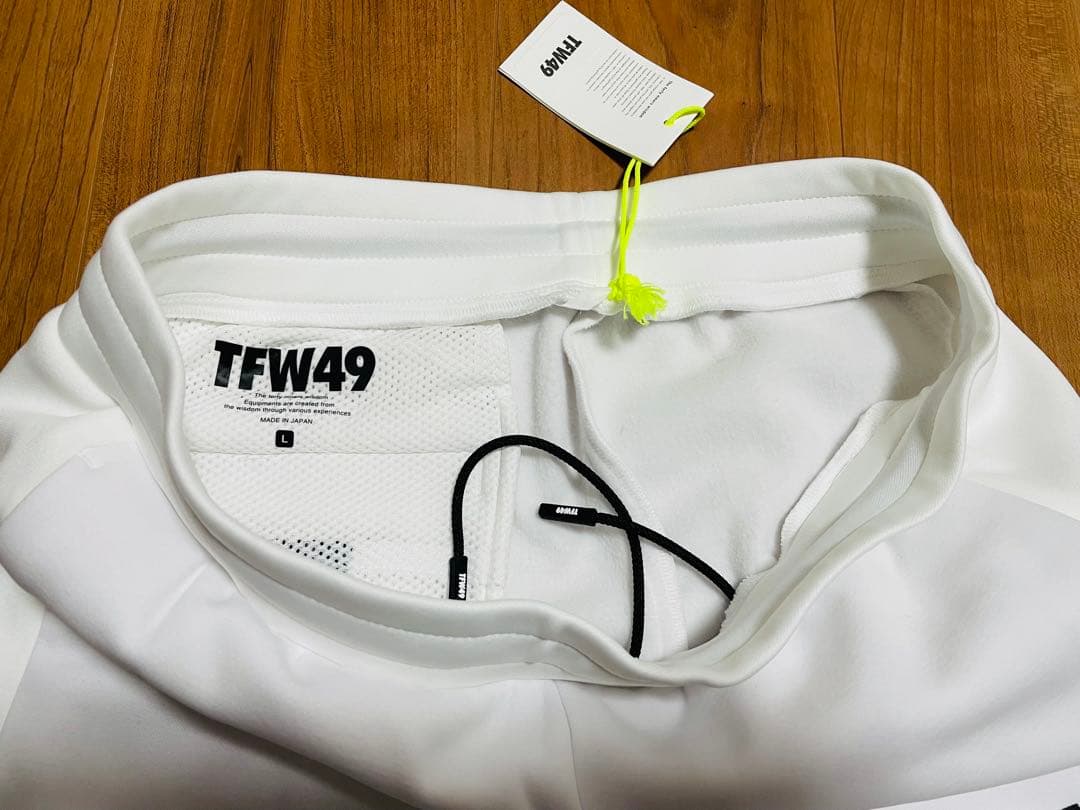 未使用タグ付き　TFW49 スウェットパンツ　ホワイト　L フリース　ゴルフ