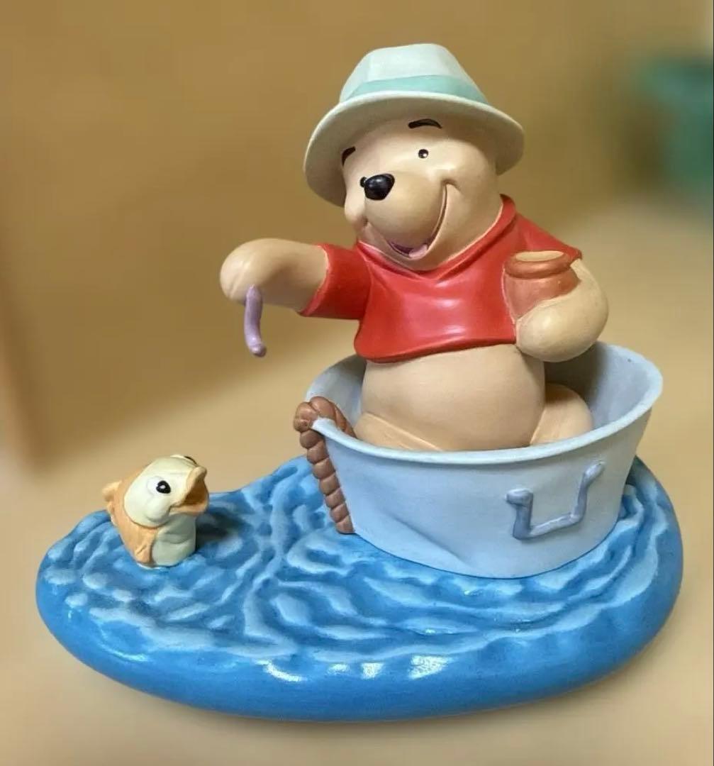 プーさん＆フレンズ 釣り 置物 陶器製 フィギュア