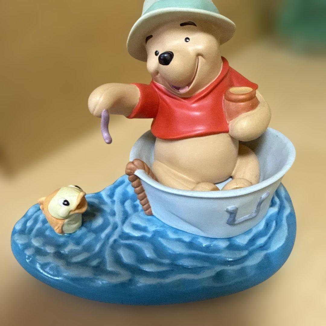 プーさん＆フレンズ 釣り 置物 陶器製 フィギュア
