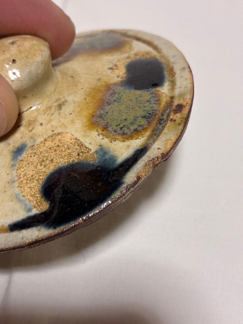 壺屋焼　琉球陶器　急須　土瓶　作者不明　金城次郎？　琉球焼　骨董　アンティーク