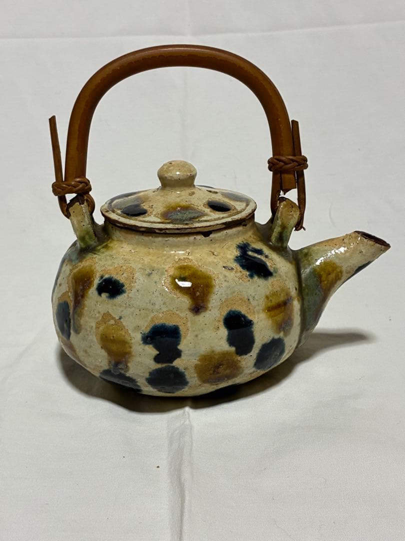 壺屋焼　琉球陶器　急須　土瓶　作者不明　金城次郎？　琉球焼　骨董　アンティーク