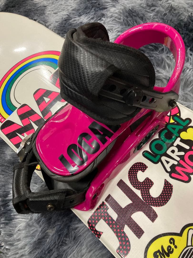スノーボード ローカルアートワーク 板144cm ビンディング LOCA