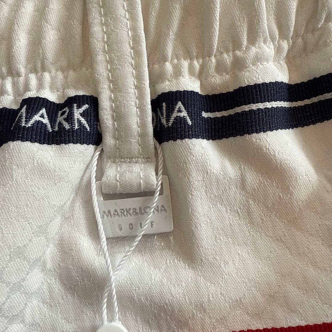 MARK & LONA ストライプパンツ ホワイト50 新品タグ付