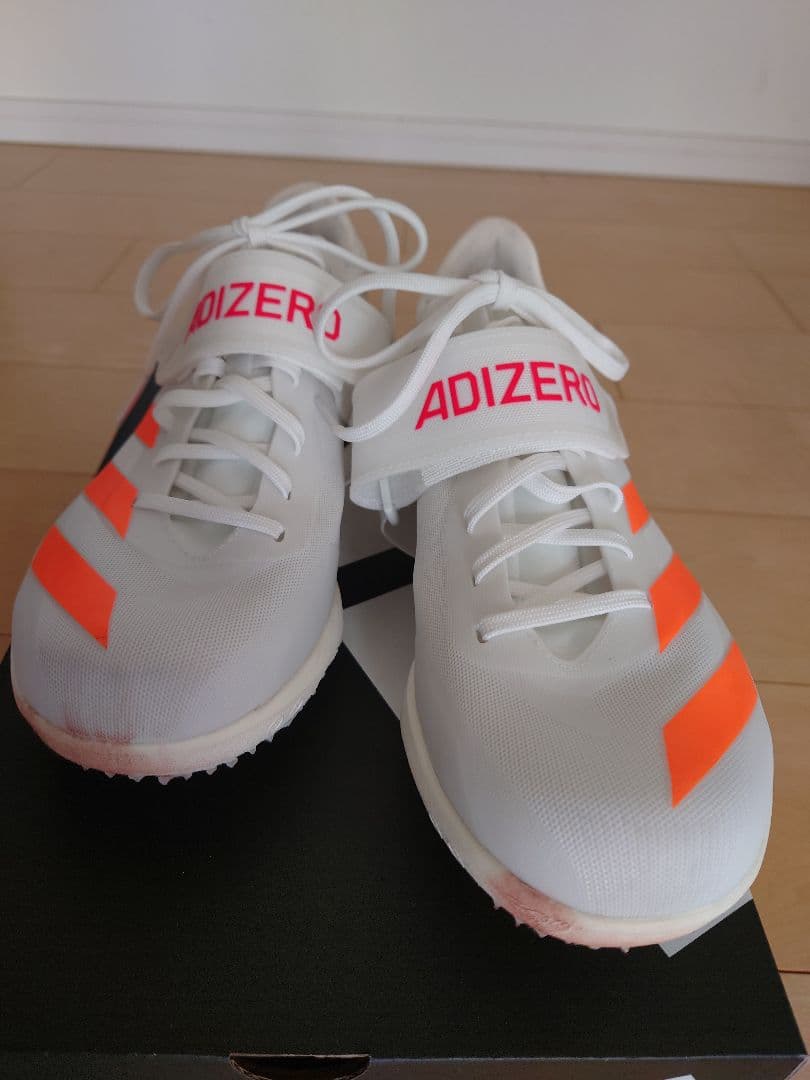 ADIZERO HJ 28.0 スパイクシューズ ホワイト/オレンジ