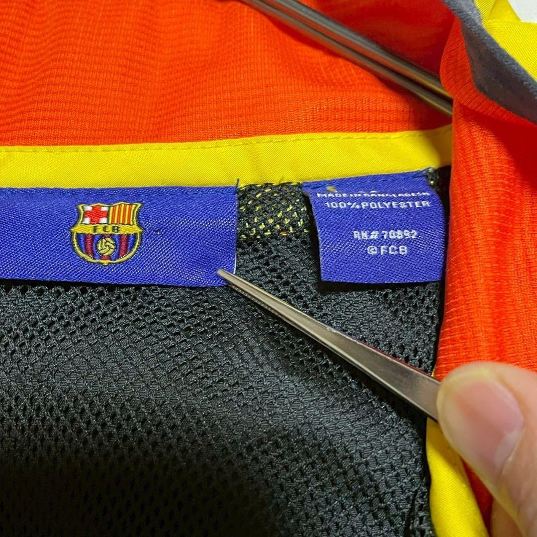 FCバルセロナ ナイロンジャケット FCB 刺繍ロゴ イエロー M