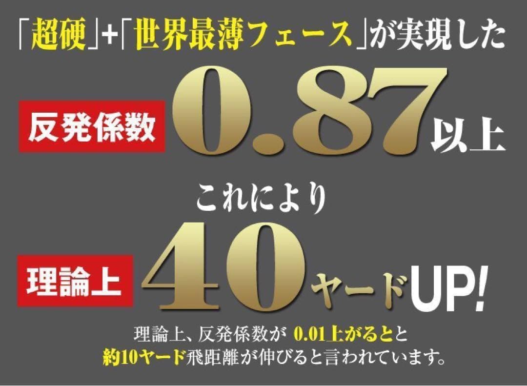 ◆世界最高反発で40yUP!◆ マキシマックス ブラックプレミア MAX1.7