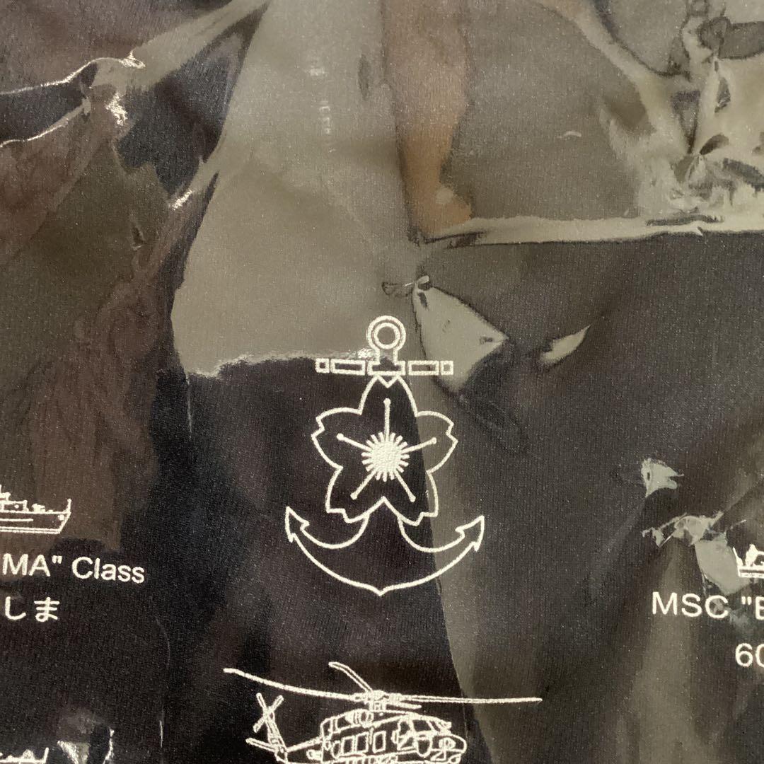 舞鶴在籍艦艇と航空機デザインTシャツ2枚セット　白色　Lサイズ　黒色　LLサイズ
