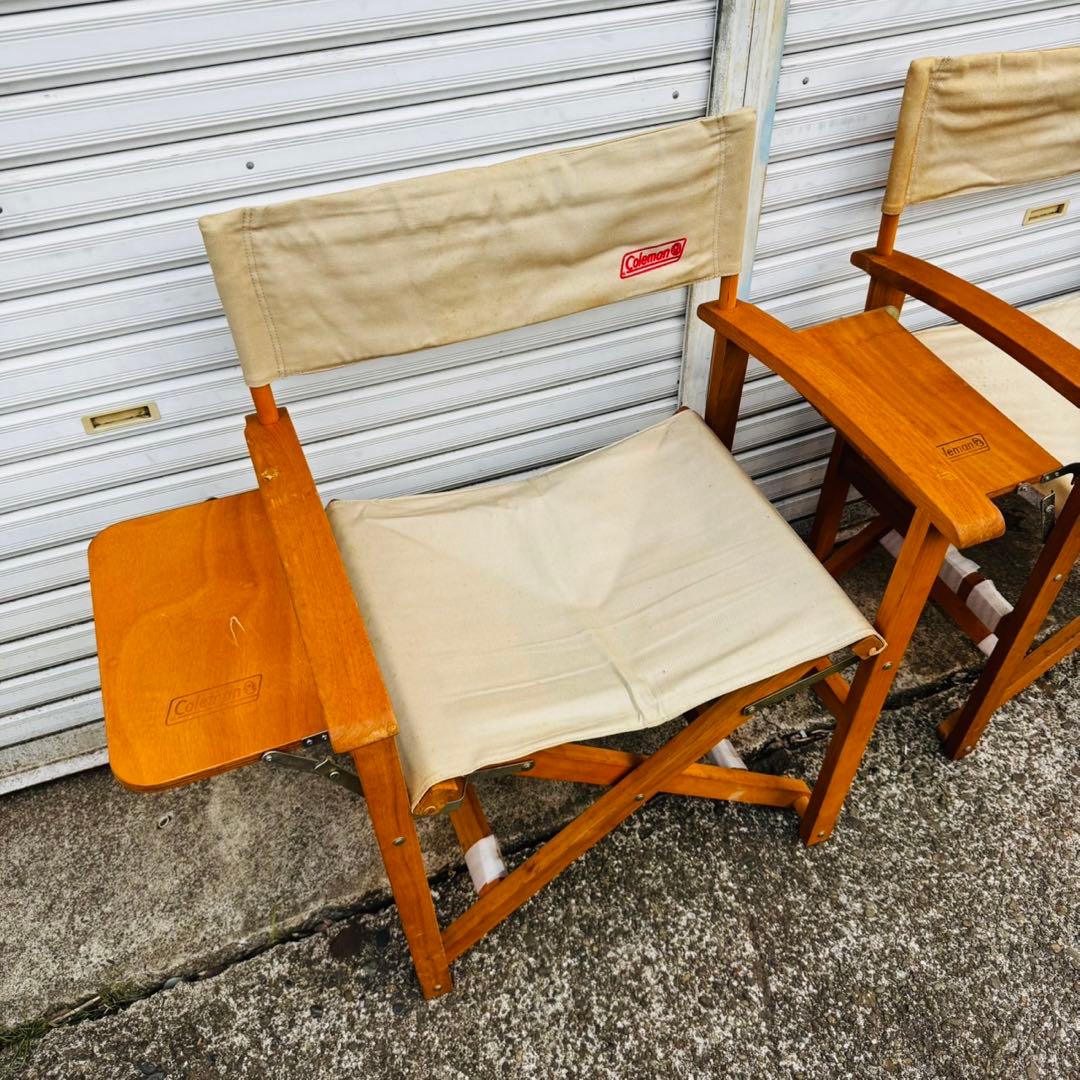 激レア ビンテージ品✨コールマン ガーデンウッドフォールダブルチェア キャンプ