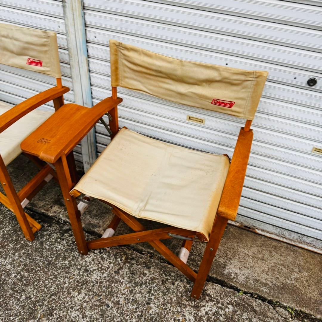 激レア ビンテージ品✨コールマン ガーデンウッドフォールダブルチェア キャンプ