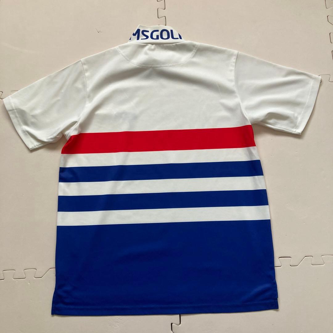 BEAMS GOLF　ショートスリーブボーダーモックタートルネックシャツ　日本製