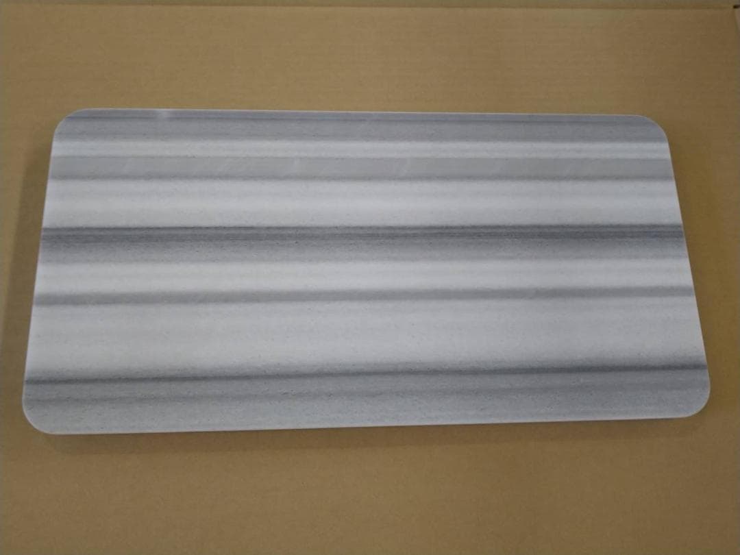 天然白大理石 のし台　600×300×23 R●　製菓台・こね台●新品●送料無料