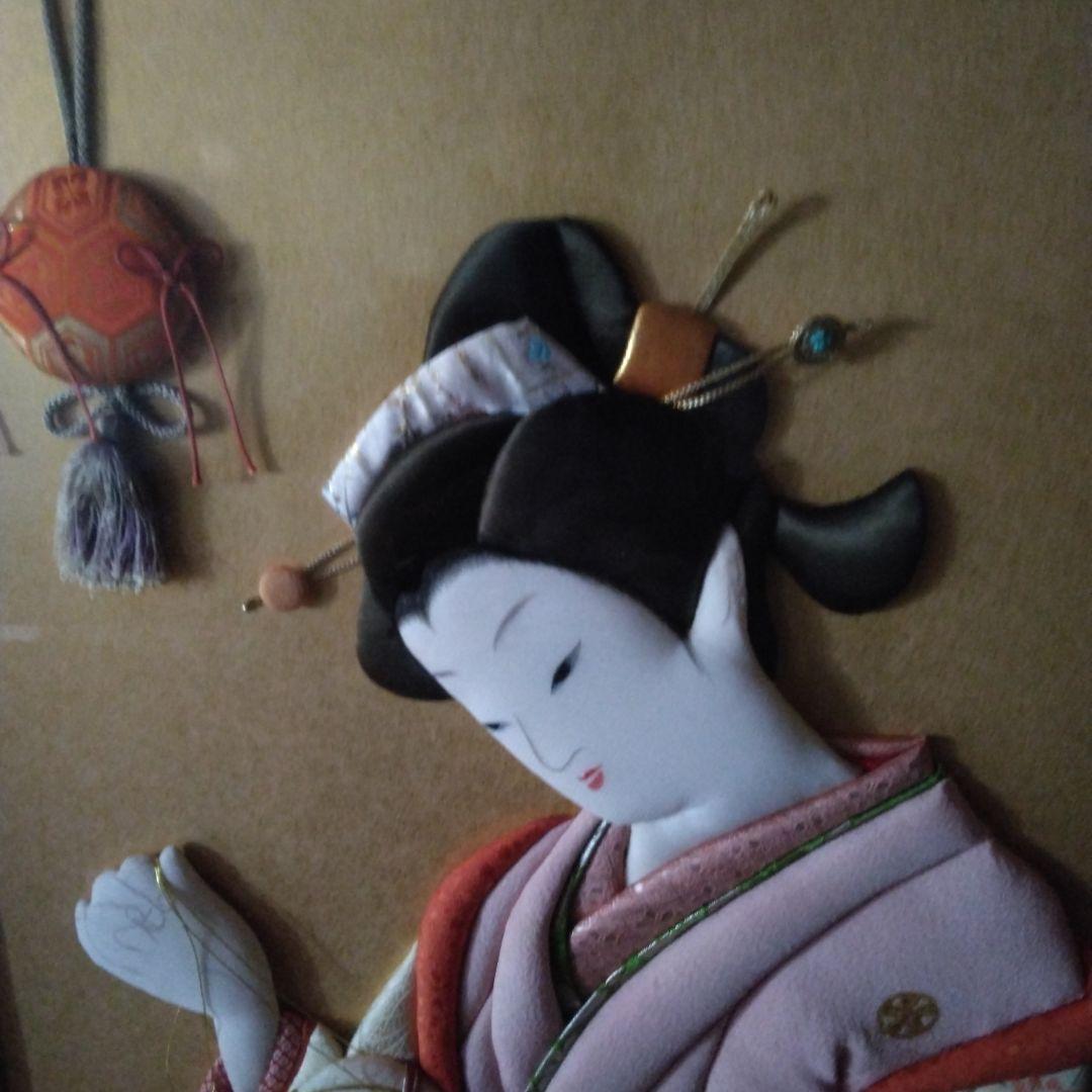 押し絵　美人画　額装