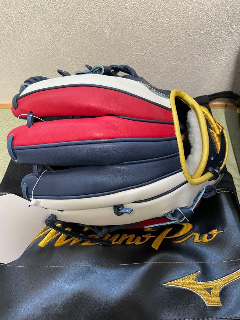 Mizuno Pro 軟式グローブ Dネイビー/レッド