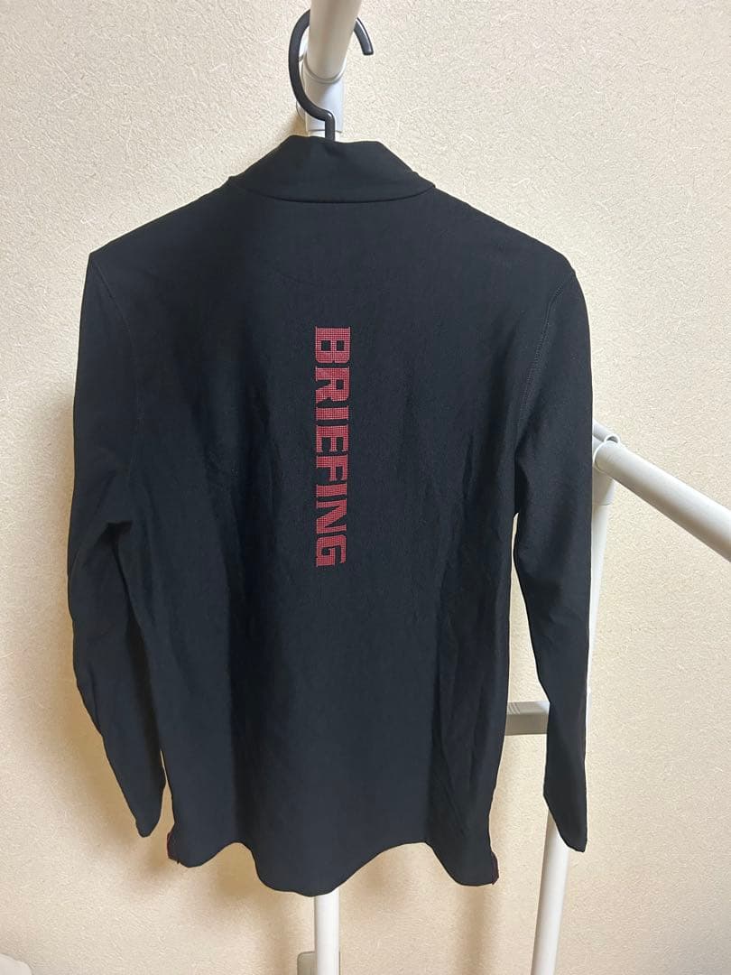 BRIEFING ハイネック、モックネック長袖シャツ ブラックM 裏起毛　美品