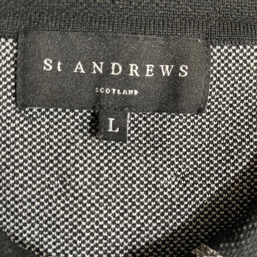St Andrews ブラック ポロシャツ L
