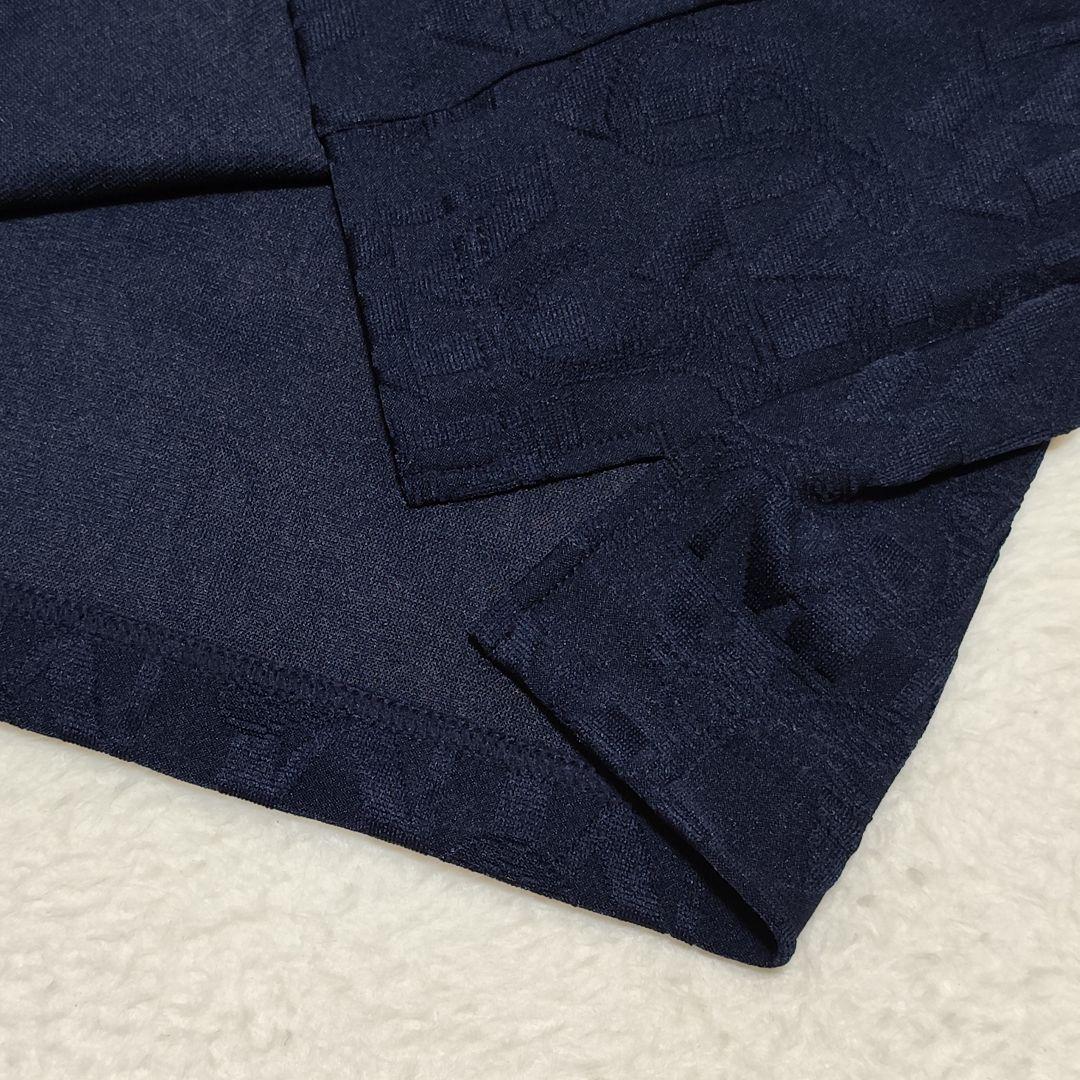 ほぼ未使用 MUNSINGWEAR 長袖シャツ モノグラム柄 総柄 ジャカード