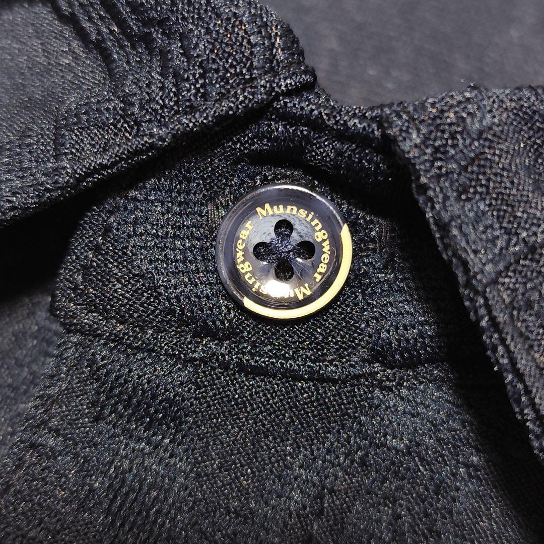 ほぼ未使用 MUNSINGWEAR 長袖シャツ モノグラム柄 総柄 ジャカード