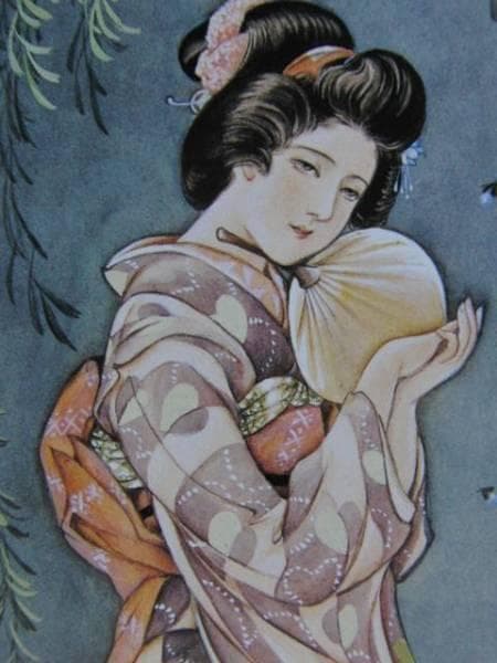 高畠華宵、ほたる、希少画集画、新品高級額・額装付、状態良好