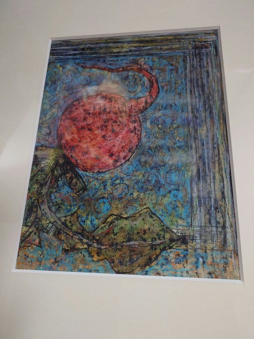 ★★定価3万円 蝋画/ロウ画 うえしんちえ子作 全額寄付