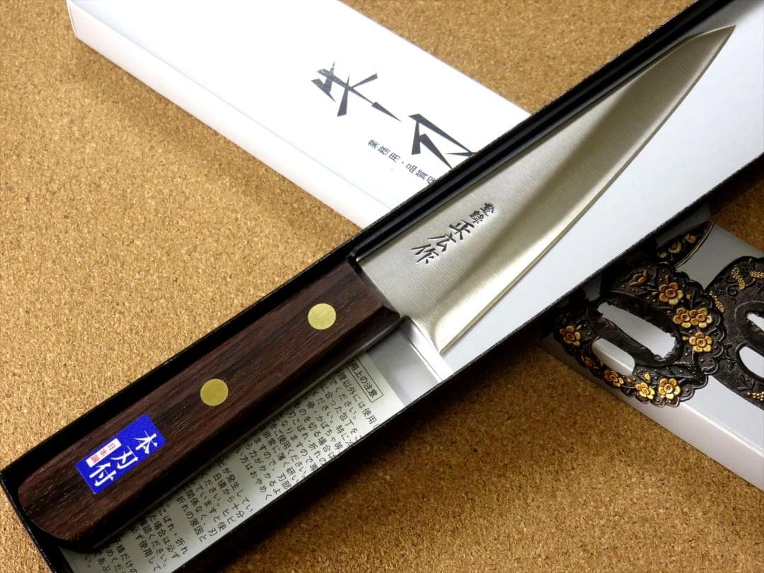 関の刃物 骨すき包丁 150mm 正広 ハガネ 日本鋼 片刃 角型包丁 右利き