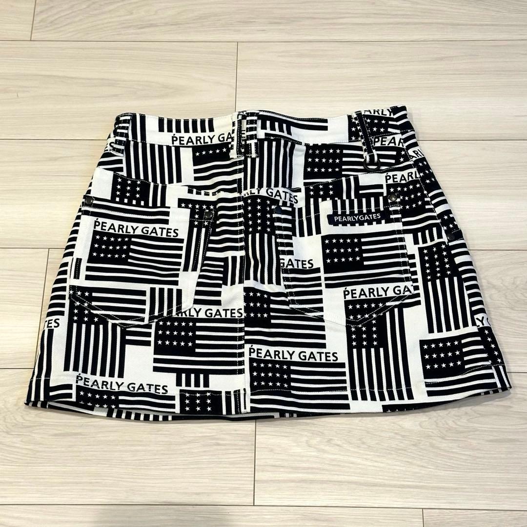 美品☆PEARLY GATES ストレッチ スカート 星