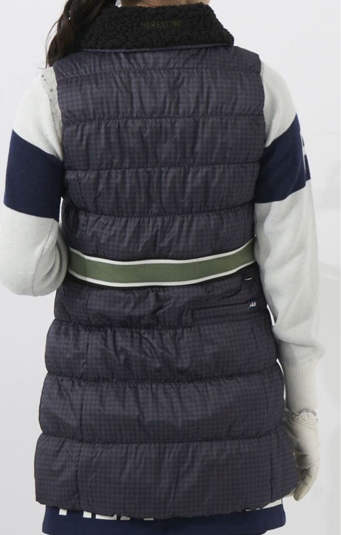 FILA GOLF レディース 中綿ワンピース｜撥水加工 / 保温 黒　L