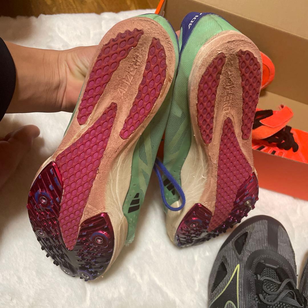 27.5Adizero スパイクシューズ グリーン/ブラック