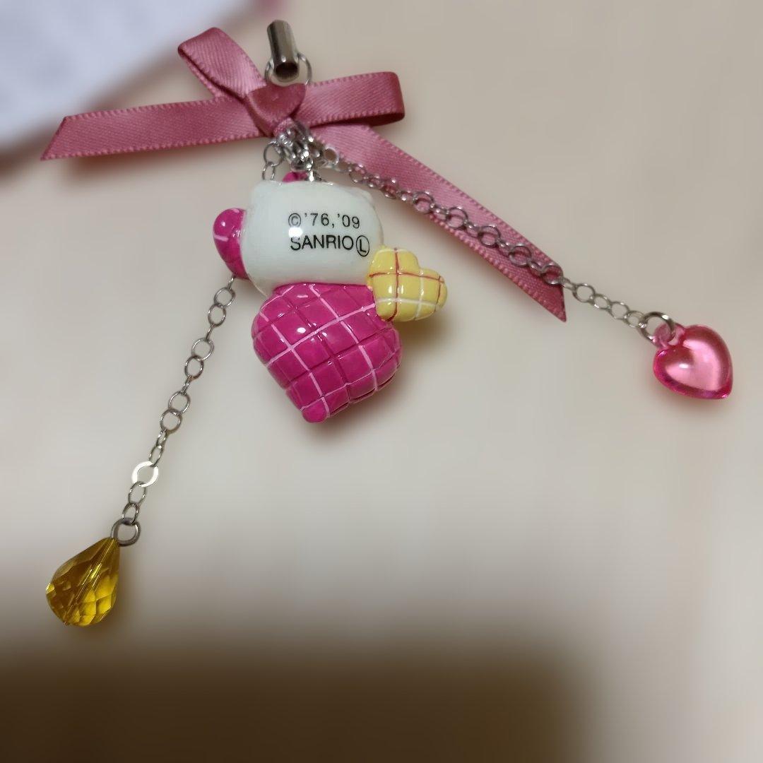 希少❥平成レトロ❥2009年製❥ハローキティ 陶器製ハートストラップ