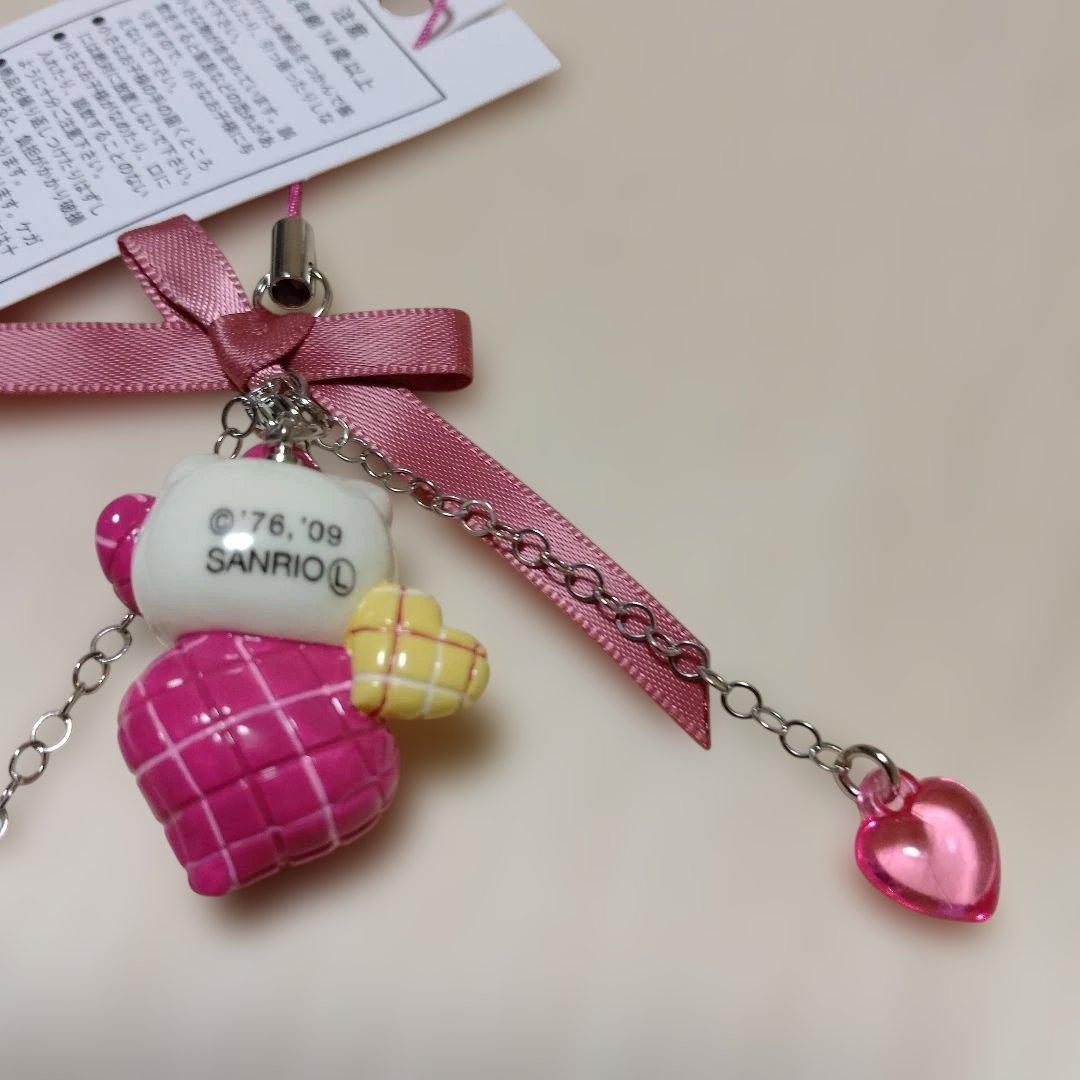 希少❥平成レトロ❥2009年製❥ハローキティ 陶器製ハートストラップ