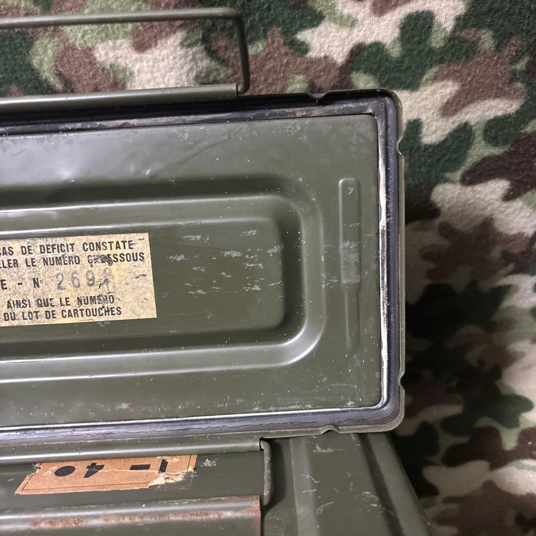 フランス軍　60s 70s CAL.50 AMMO BOX 弾薬箱　送料無料