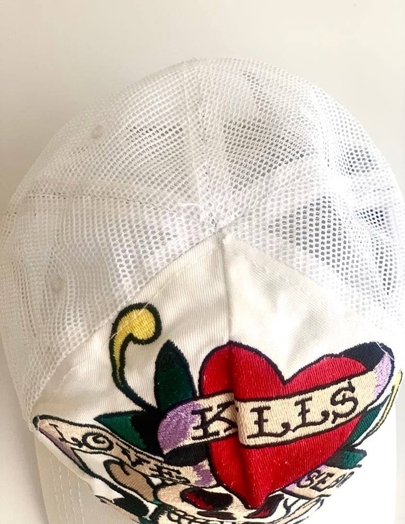 Ed Hardy スカル刺繍キャップ