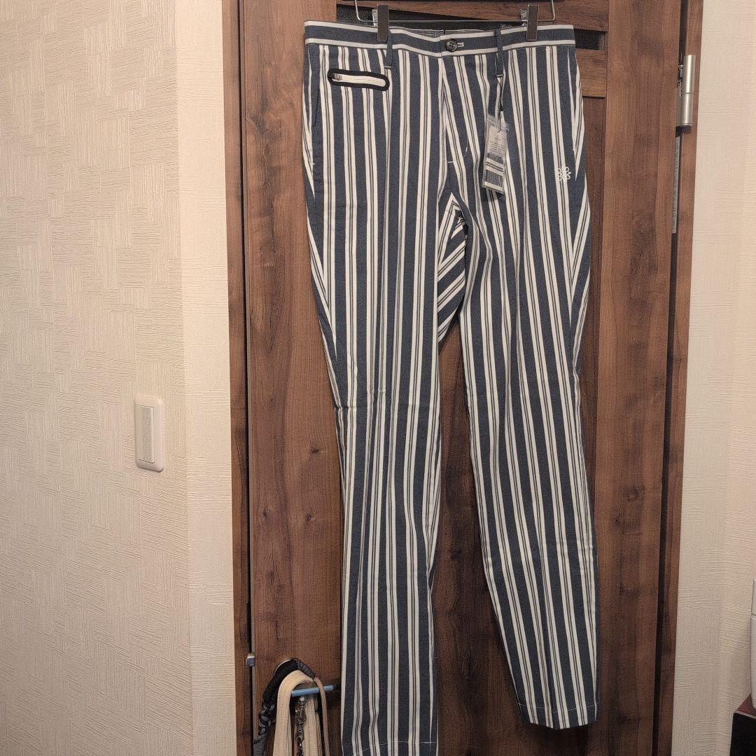 新品 st ANDREWSゴルフレジメンタルストライプパンツメンズL