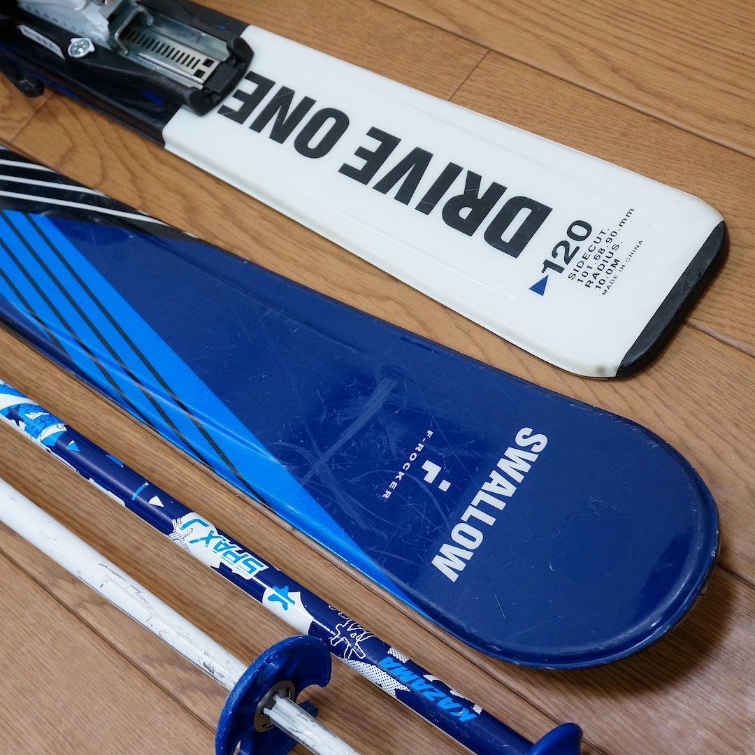 メンテ済 120cm 靴21cm SWALLOW スキーセット