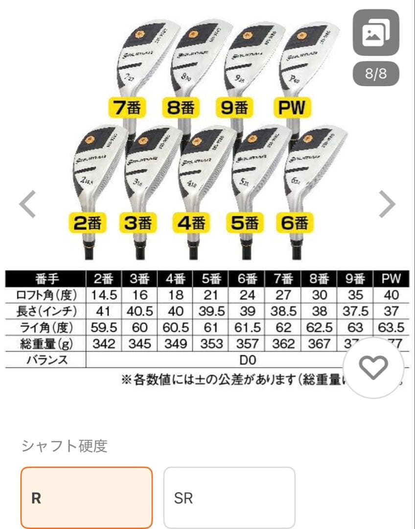 オリマー ORLIMAR ユーティリティ アイアン 5番単品 R右打ち用