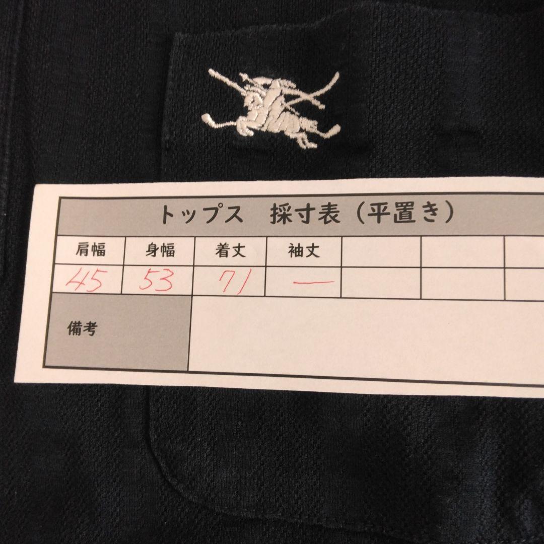 希少★BURBERRY GOLF ポロシャツ 襟ストライプ ホースロゴ L