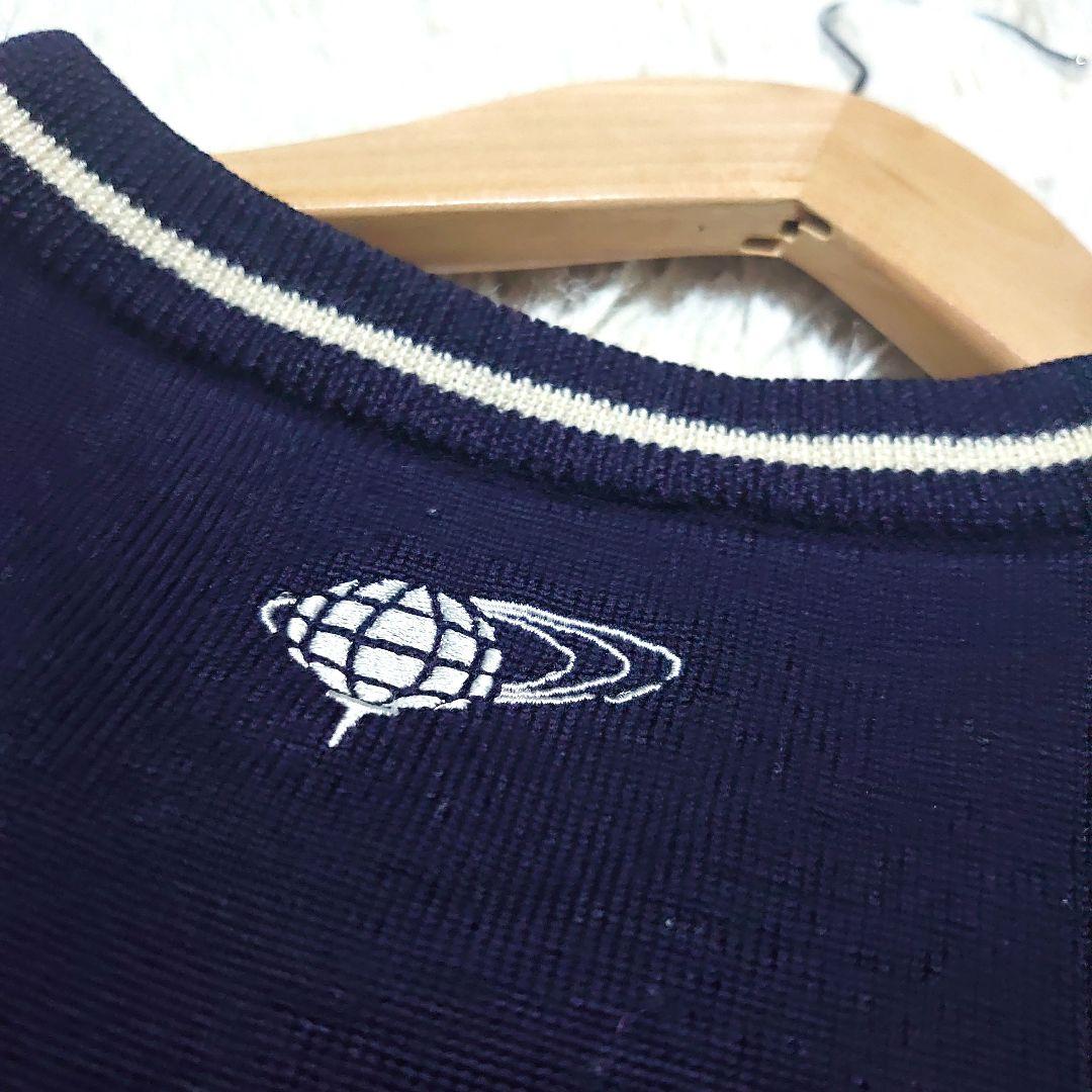 BEAMS GOLF チルデンニット 裏地付き Vネック ロゴ刺繍 ゴルフウエア