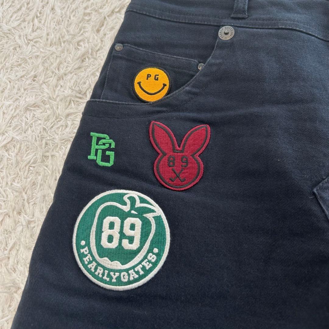 パーリーゲイツ ストレッチ　ミニスカート 刺繍　ワッペン　冬　ゴルフ　M