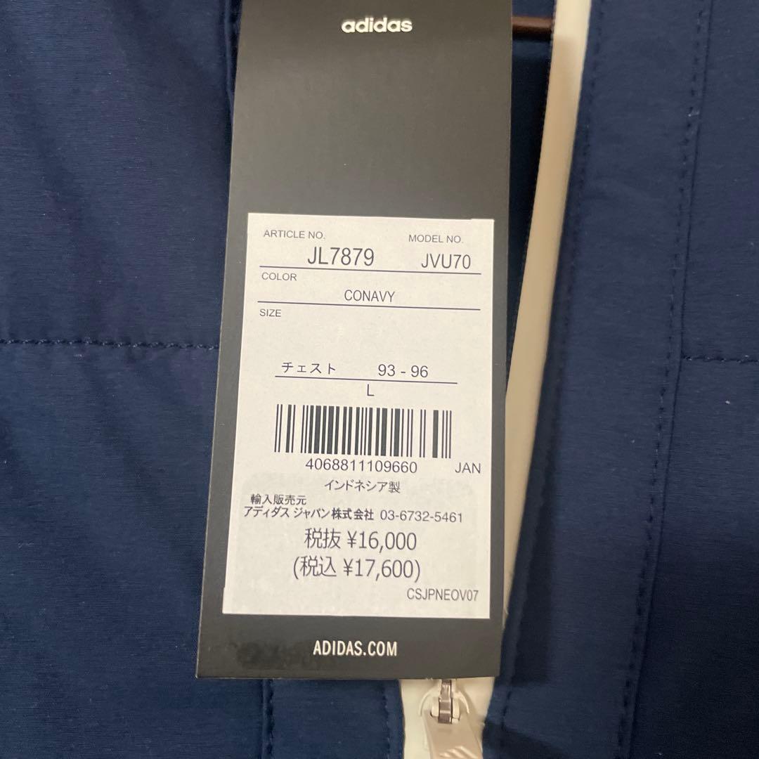 adidas ゴルフ　中綿ジャケット　サイズＬ　ネイビー新品未使用品！